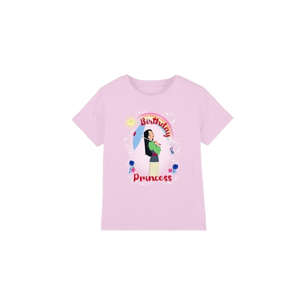 Mulan Barn/Kids Födelsedag Prinsessa Och Hennes Lyckosamma Cricket T-shirt Pink 7-8 Years