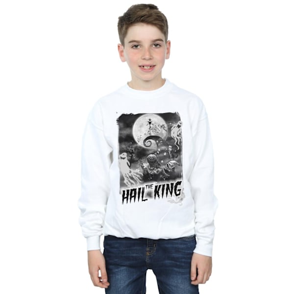 Disney Boys Nightmare Before Christmas Hail The King Sweatshirt White 12-13 Years