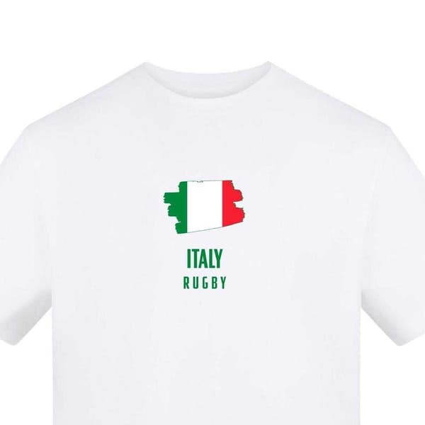 AWD Herr Italien Rugby T-shirt M Vit White M
