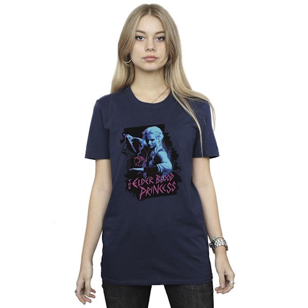 Netflix Dam/Damer The Witcher Ciri Blood Princess Bomull Boyfriend T-Shirt S Marinblå Navy Blue S