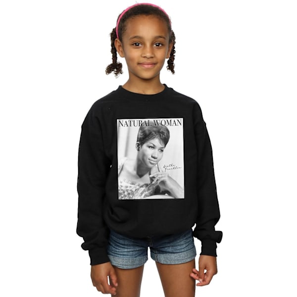 Aretha Franklin Girls Natural Woman Sweatshirt 5-6 år Svart Black 5-6 Years