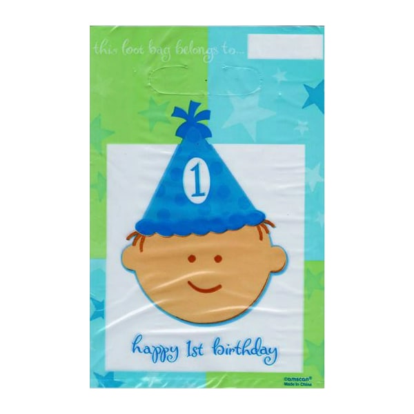 Amscan Boy 1st Birthday Party Bags (8-pack) One Size Grön/B Green/Blue/White One Size