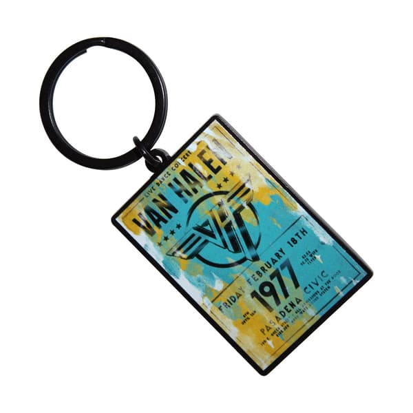 Van Halen Pasadena ´77 Nyckelring One Size Gul/Blå Yellow/Blue One Size