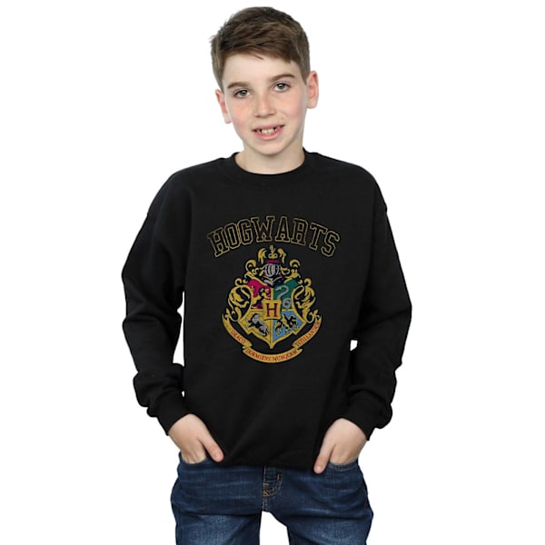 Harry Potter Pojkar Varsity Style Crest Sweatshirt 12-13 År Svart Black 12-13 Years