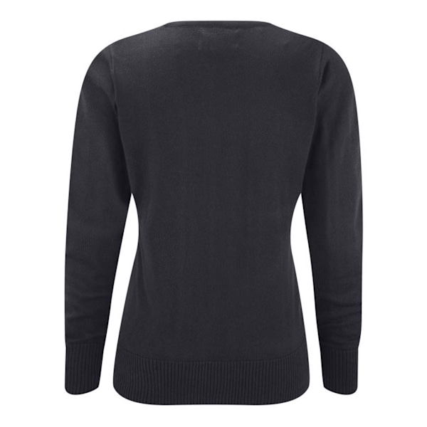 Russell Collection Dam/Kvinnor V-ringad Stickad Cardigan L Char Charcoal Marl L