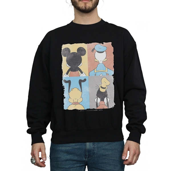 Disney Herr Mickey Mouse Four Backs Sweatshirt M Svart Black M