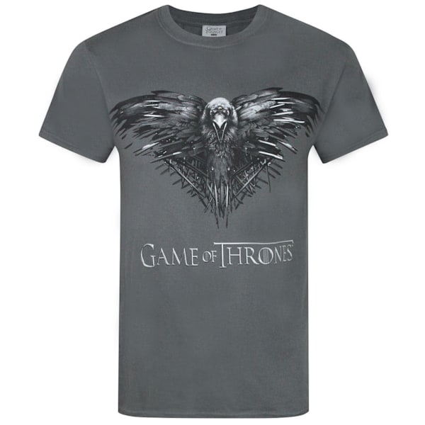 Game Of Thrones Officiell Herr T-shirt Three Eyed Raven S Charco Charcoal S