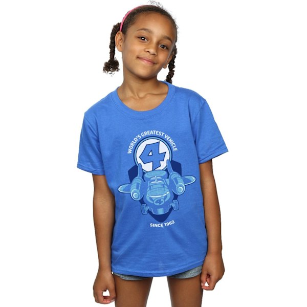 Marvel Girls Fantastic Four Fantasticar Bomull T-shirt 12-13 år Royal Blue 12-13 Years