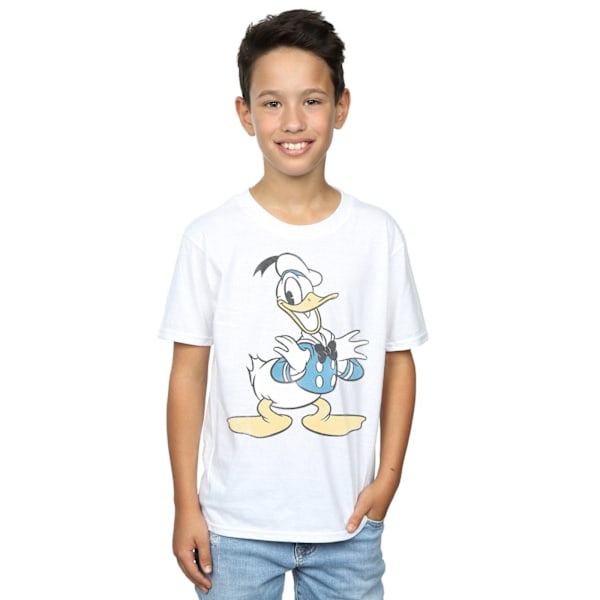 Disney Boys Donald Duck Posing T-Shirt 7-8 År Vit White 7-8 Years