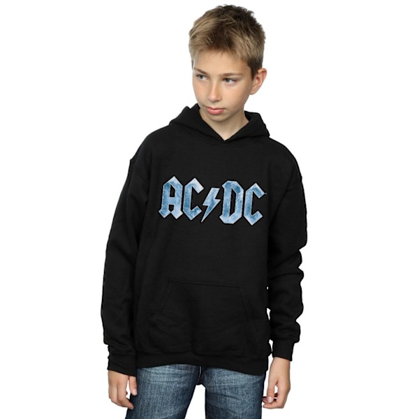 AC/DC Pojkar Blå Is Logo Hoodie 7-8 År Svart Black 7-8 Years