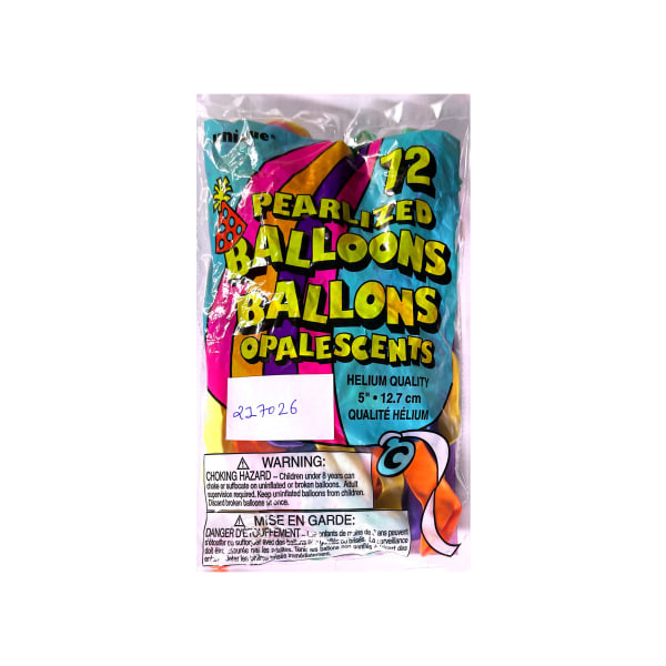 Unika ballonger i latex med pärlor (förpackning med 12 ) One Size Mul Multicoloured One Size