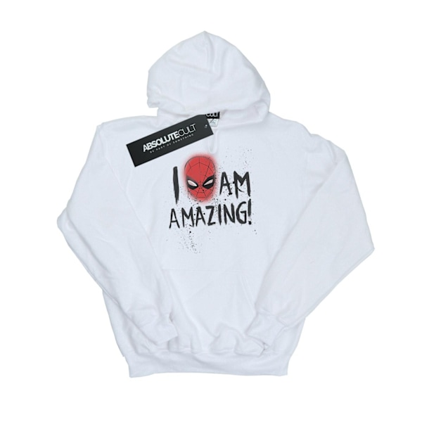 Marvel Mens Spider-Man I Am Amazing Hoodie S Vit White S