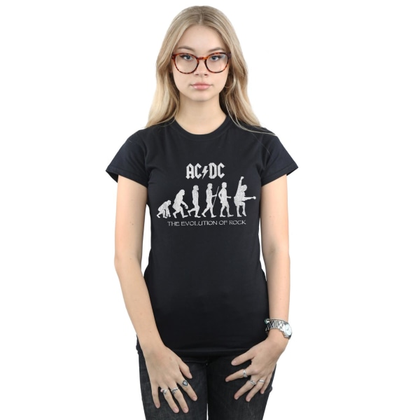 ACDC Dam/Ladies Evolution Of Rock bomull T-shirt XXL Svart Black XXL