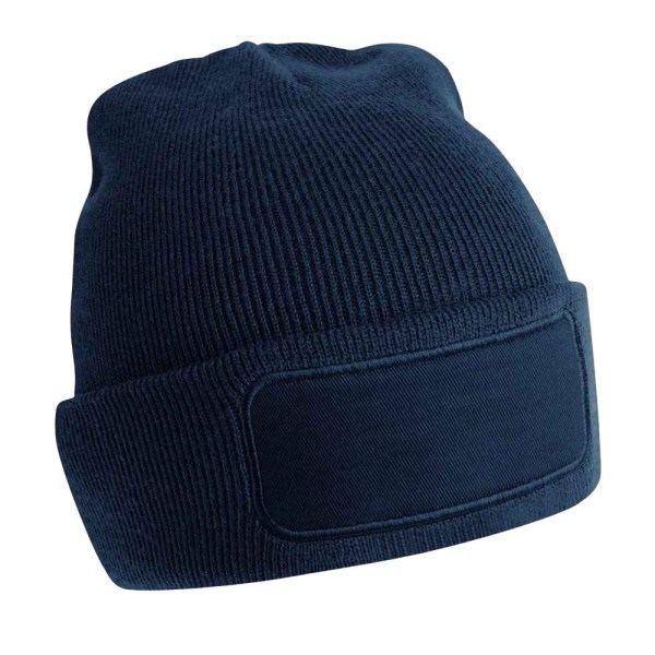 Beechfield Original Recycled Woven Patch Beanie One Size French French Navy One Size