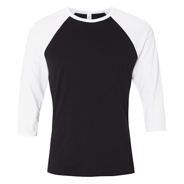 Canvas Herr 3/4-ärmig Baseboll T-shirt L Svart/Vit Black/White L