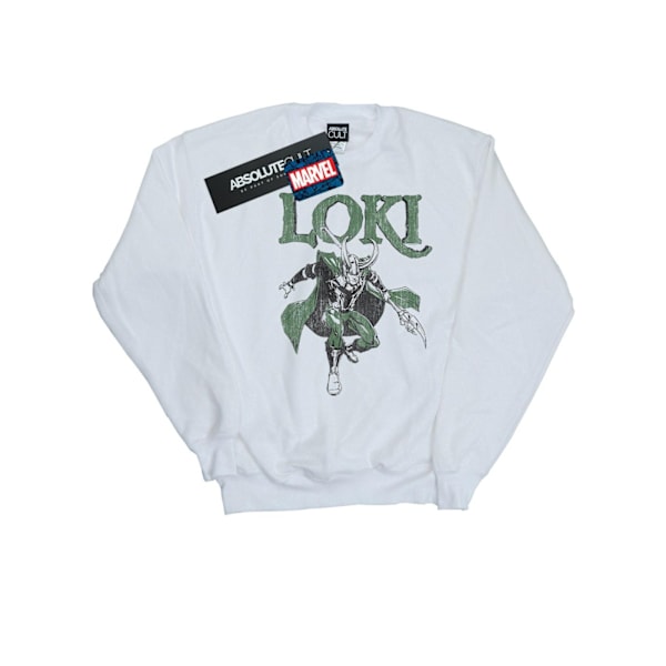 Marvel Boys Loki Scepter Sweatshirt 7-8 år Vit White 7-8 Years