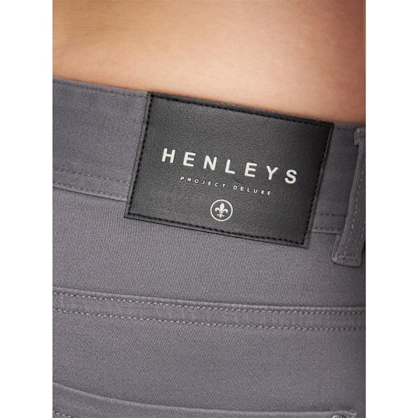 Henleys Herr Visit Chinos 36S Grå Grey 36S