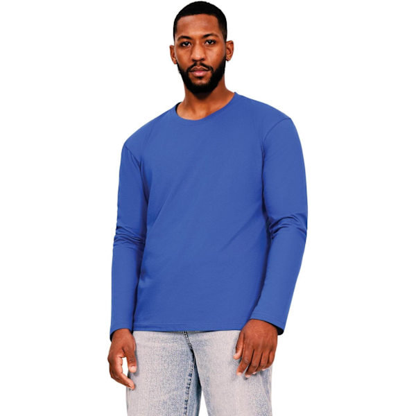 Casual Classic Mens Ringspun Cotton Long-Sleeved T-Shirt M Roya Royal Blue M