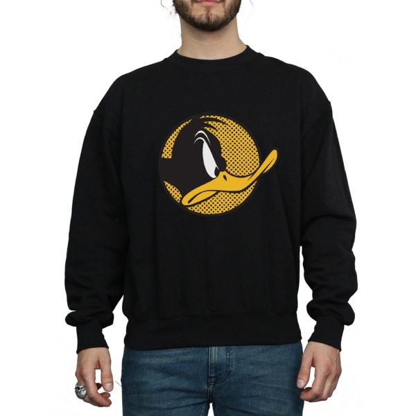 Looney Tunes Mens Daffy Duck Dotted Profile Sweatshirt 3XL Svart Black 3XL