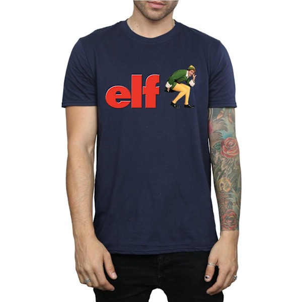 Elf Herr Crouching Logo T-shirt S Marinblå Navy Blue S