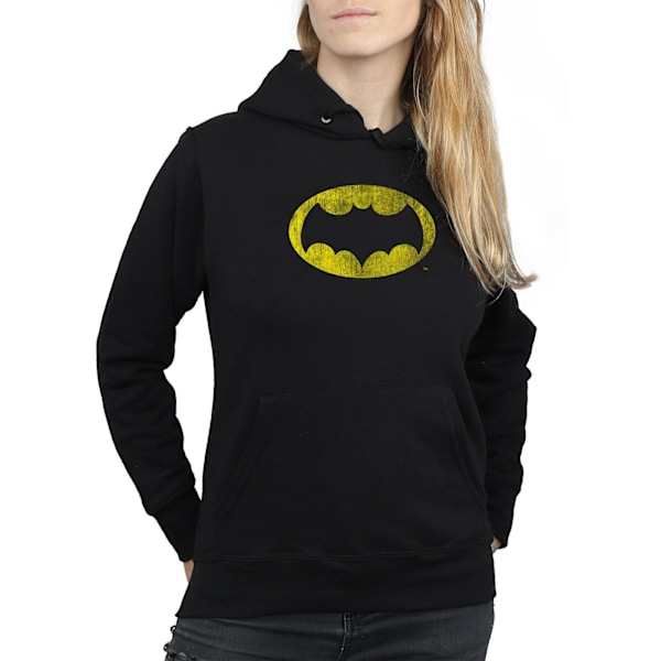 DC Comics Dam/Kvinnor Batman TV-serie Distressed Logo Hoodie Black S