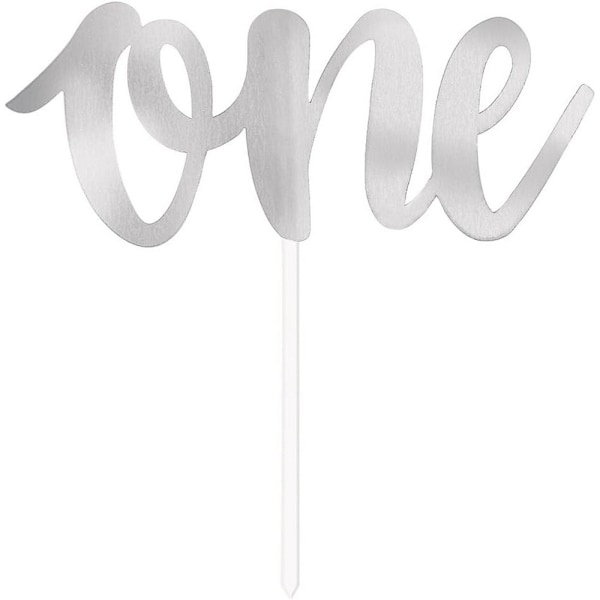 Unik fest One Script folie tårtdekoration en storlek silver Silver One Size