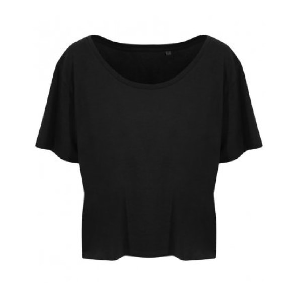 Ecologie Dam/Ladies Daintree EcoViscose Cropped T-Shirt S Je Jet Black S
