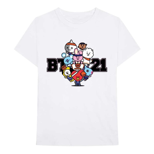 BT21 Unisex Vuxen Dream Team T-shirt i bomull L Vit White L