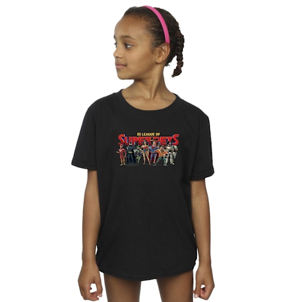 DC Comics Girls DC Comics DC League Of Super-Pets Group Logo Co Black 5-6 Years