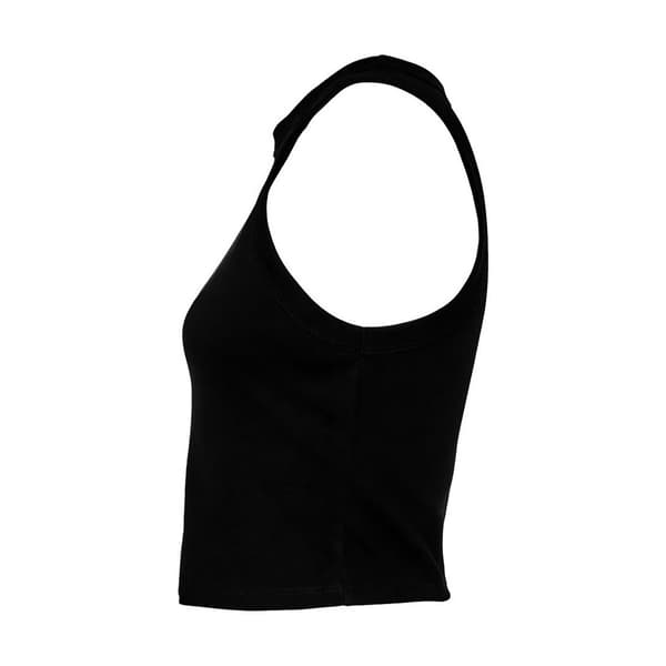 Bella + Canvas Dam/Kvinnor Micro-Rib Racer Linne M Enfärgad B Solid Black M