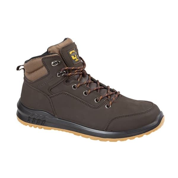 Grafters Action Nubuck Säkerhetskängor för Herr 10 UK Brun Brown 10 UK