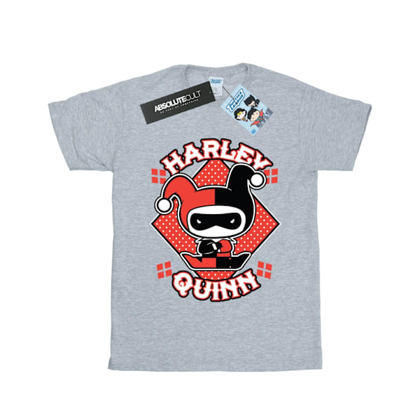 Harley Quinn Dam/Damer Chibi Bomull Boyfriend T-Shirt XXL S Sports Grey XXL