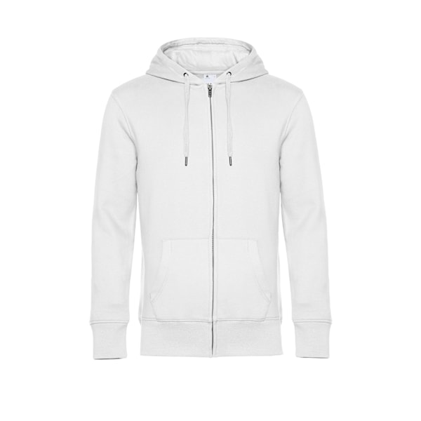 B&C Herr King Zipped Hooded Sweat 4XL Vit White 4XL
