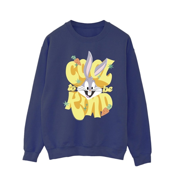 Looney Tunes Mens Bugs Cool To Be Kind Sweatshirt 4XL Marinblå Navy Blue 4XL