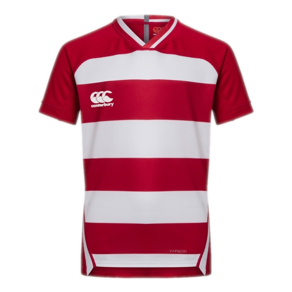 Canterbury Barn/Barn Evader Hooped Jersey 12 år Röd/Whi Red/White 12 Years