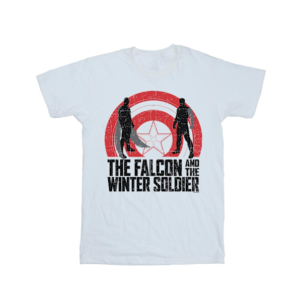 Marvel Boys The Falcon And The Winter Soldier Shield Silhouette White 12-13 Years