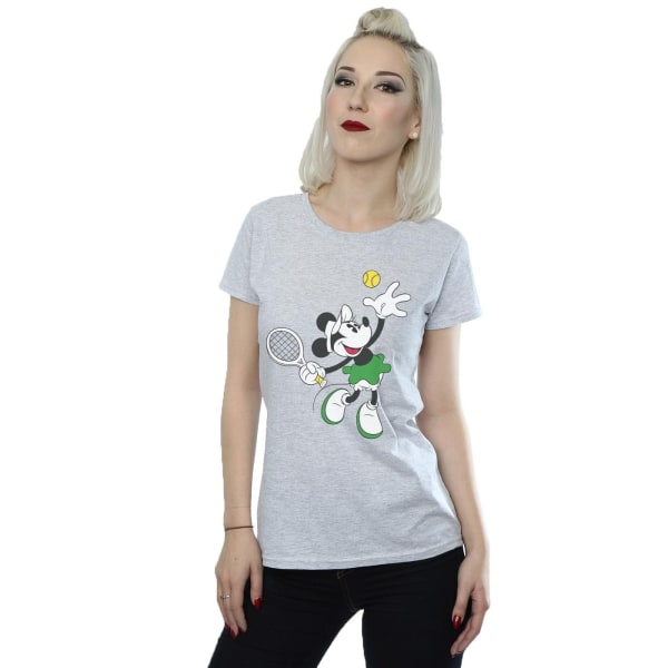 Disney Mickey Mouse Tennis T-shirt i bomull för damer/damer S Heath Heather Grey S