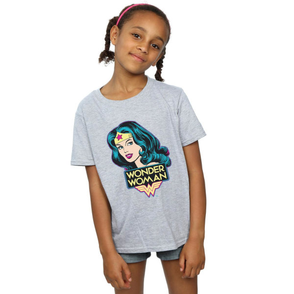 Wonder Woman T-shirt för flickor 9-11 år Sports Grey Sports Grey 9-11 Years