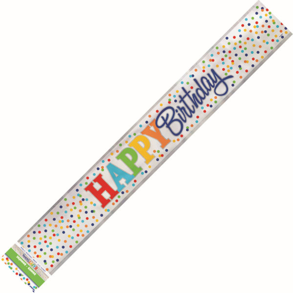 Unik fest Polka Dot Grattis på födelsedagen Banner En storlek Regnbåge Rainbow One Size