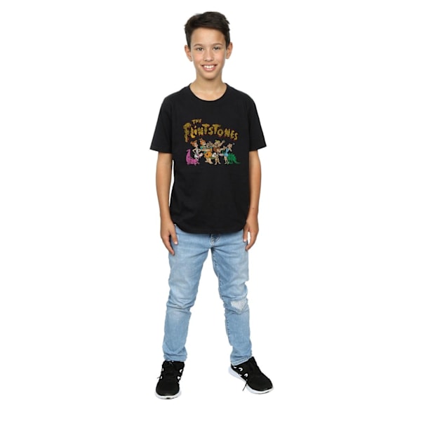 The Flintstones Boys Group Distressed T-Shirt 5-6 år Svart Black 5-6 Years