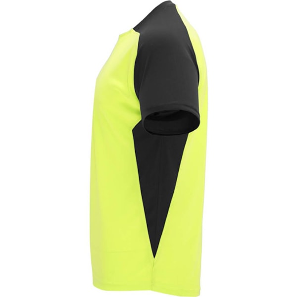 Roly Barn/Barn Bugatti Kortärmad Sport T-shirt 12 År Fluorescent Yellow/Solid Black 12 Years