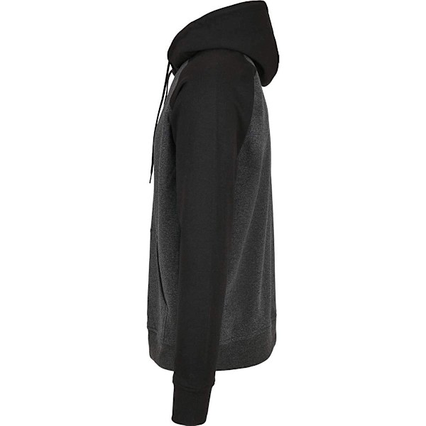 Bygg ditt varumärke Herr Basic Raglan Hoodie 4XL Charcoal/Black Charcoal/Black 4XL