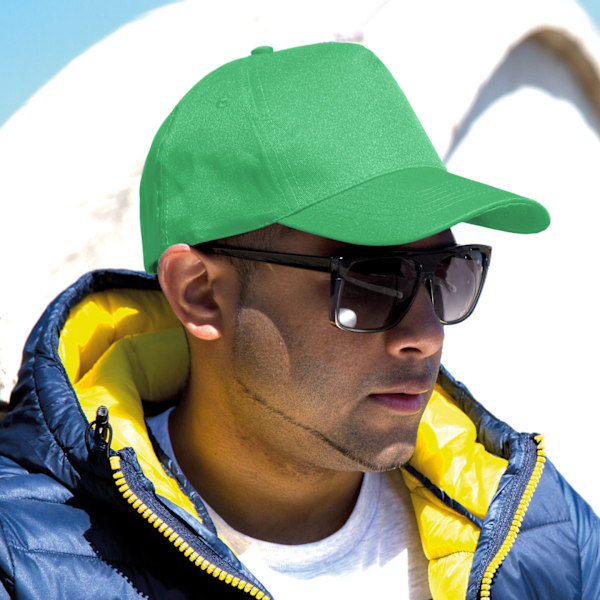 Result Unisex Core Boston 5 Panel Printers Baseball Cap (2-pack) Apple Green One Size