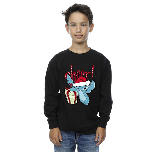 Disney Boys Lilo And Stitch Cheer Sweatshirt 9-11 År Svart Black 9-11 Years