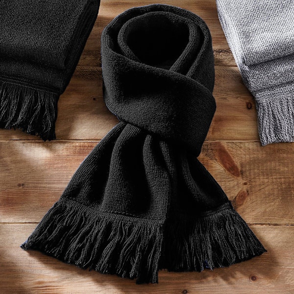 Beechfield Unisex Klassisk Stickad Halsduk En Storlek Svart Black One size