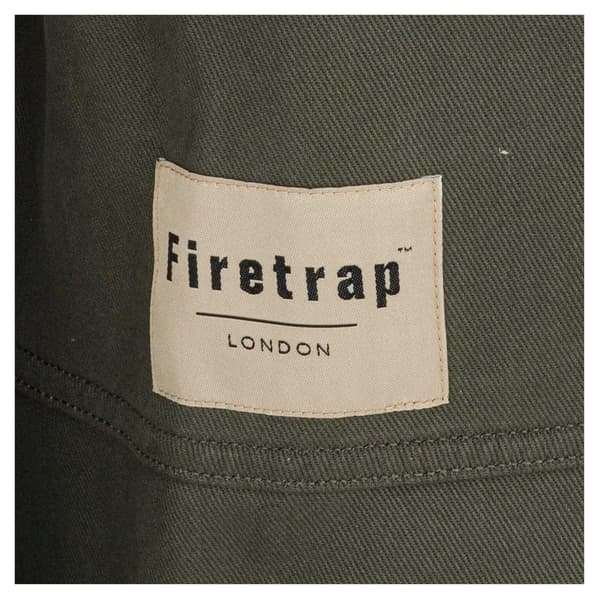 Firetrap Herr Logotyp Tung Långärmad Skjorta XXL Grå Grey XXL
