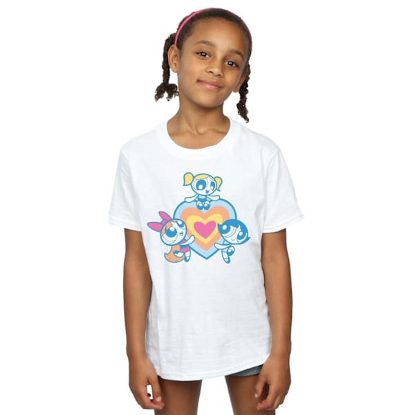 The Powerpuff Girls Girls Heart Group Bomull T-shirt 12-13 år White 12-13 Years