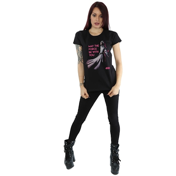 Star Wars Dam/Damer Princess Leia Force Bomull T-shirt M Svart Black M