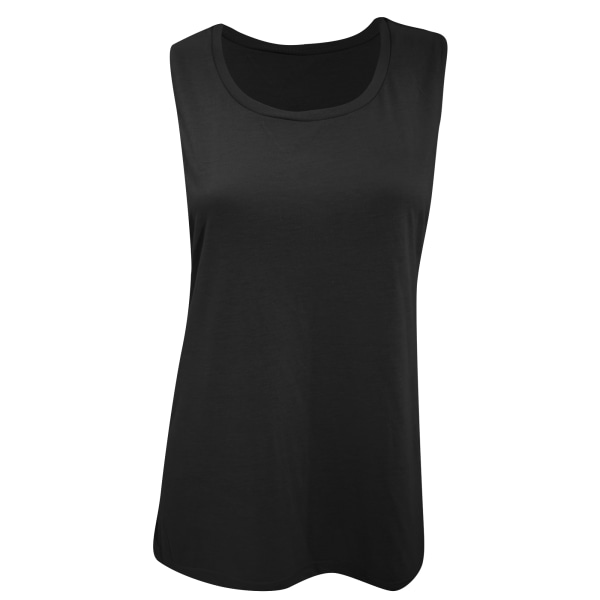 Bella Dam/Dam Flowy Scoop Muscle Tee / Ärmlös väst till Black XL