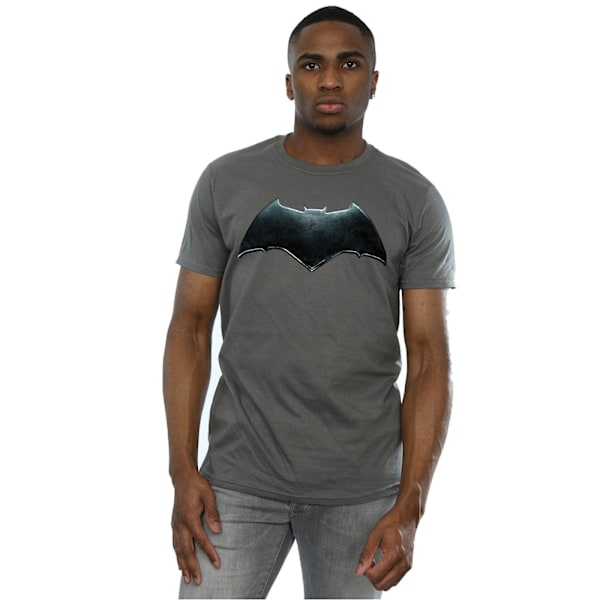 DC Comics Justice League Movie Batman Emblem T-shirt S Cha Charcoal S
